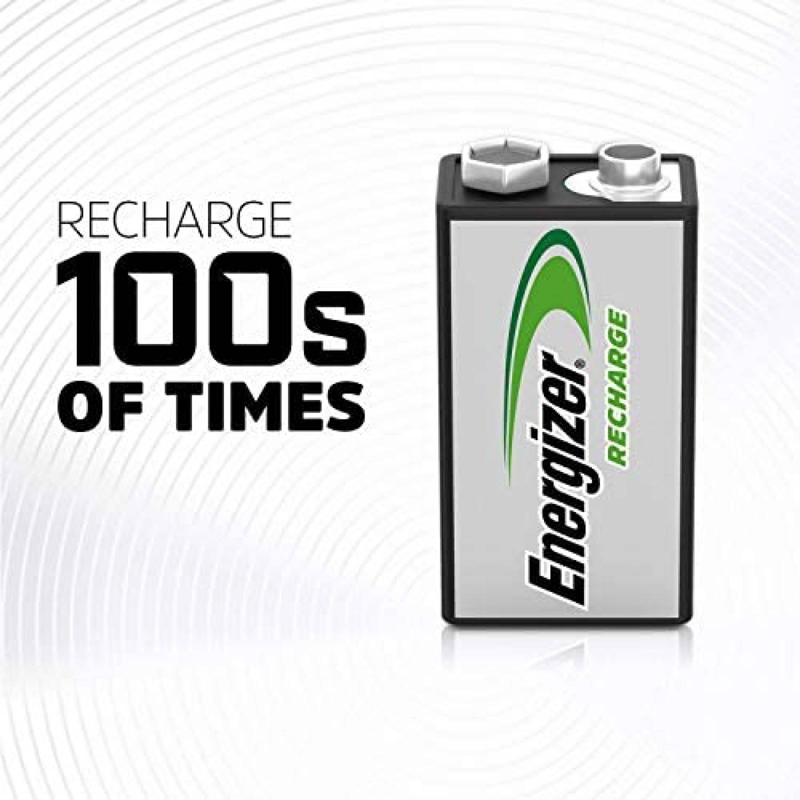 Baterias Energizer 9V y 4 AAA Recargables 175 mAh -Plata