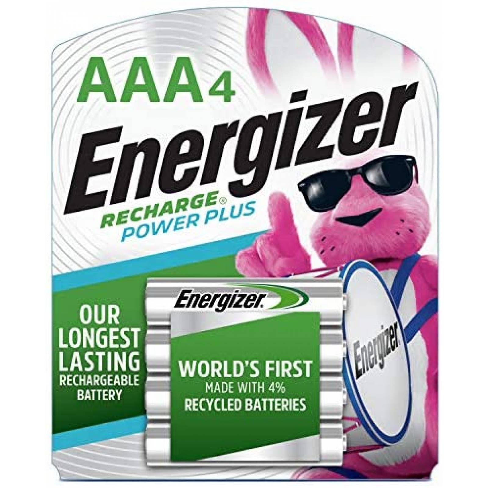 Baterias Energizer 9V y 4 AAA Recargables 175 mAh -Plata