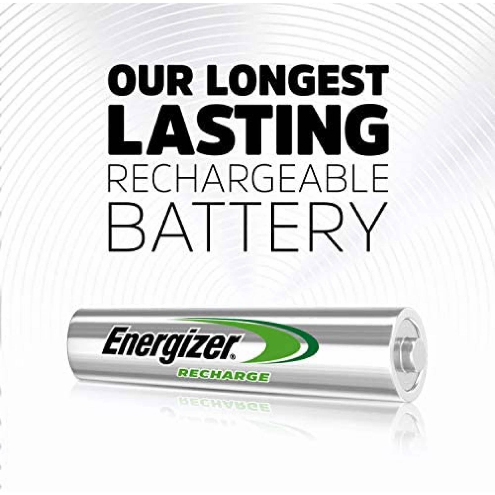 Baterias Energizer 9V y 4 AAA Recargables 175 mAh -Plata