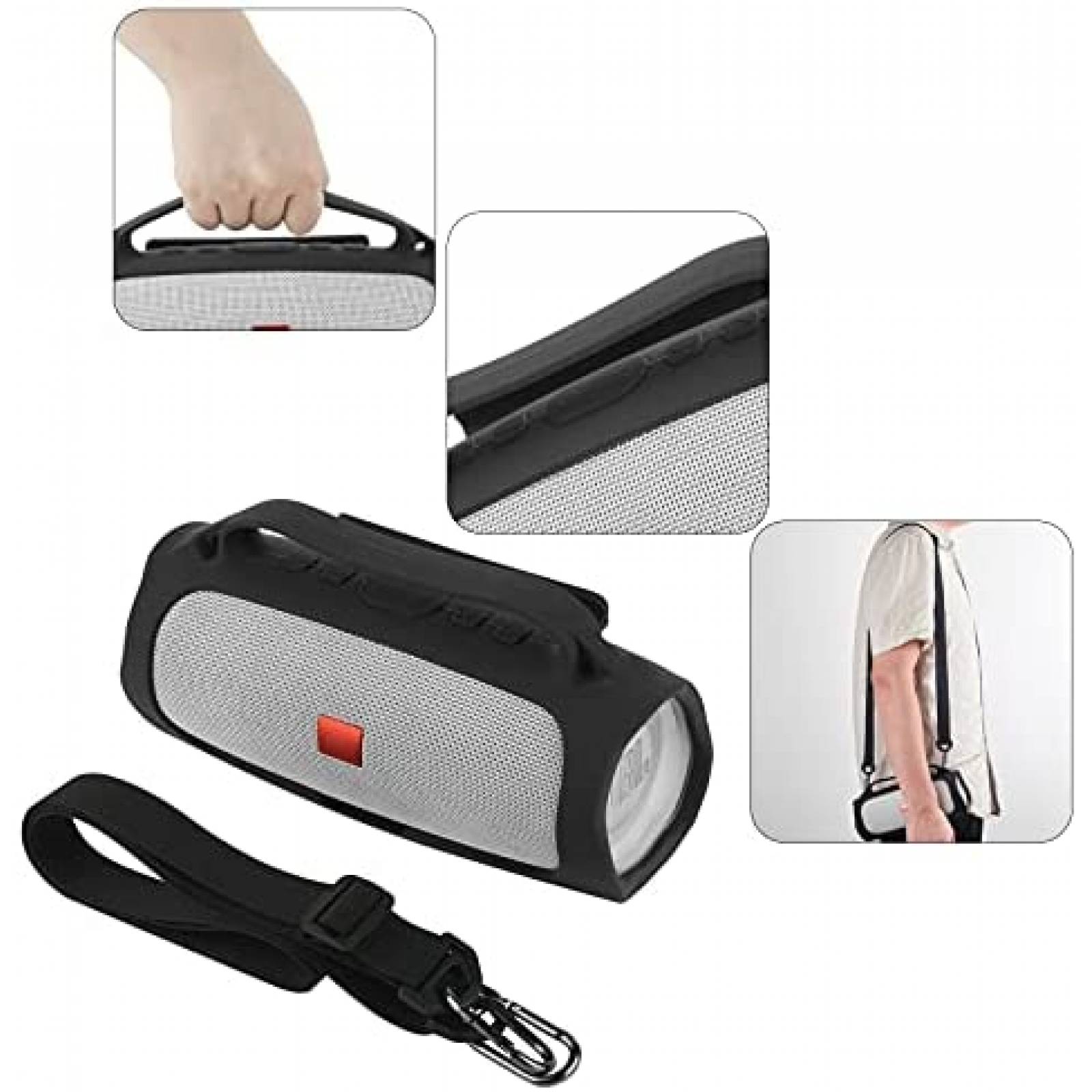 Funda para JBL Charge 4 TXEsign de silicona con correa