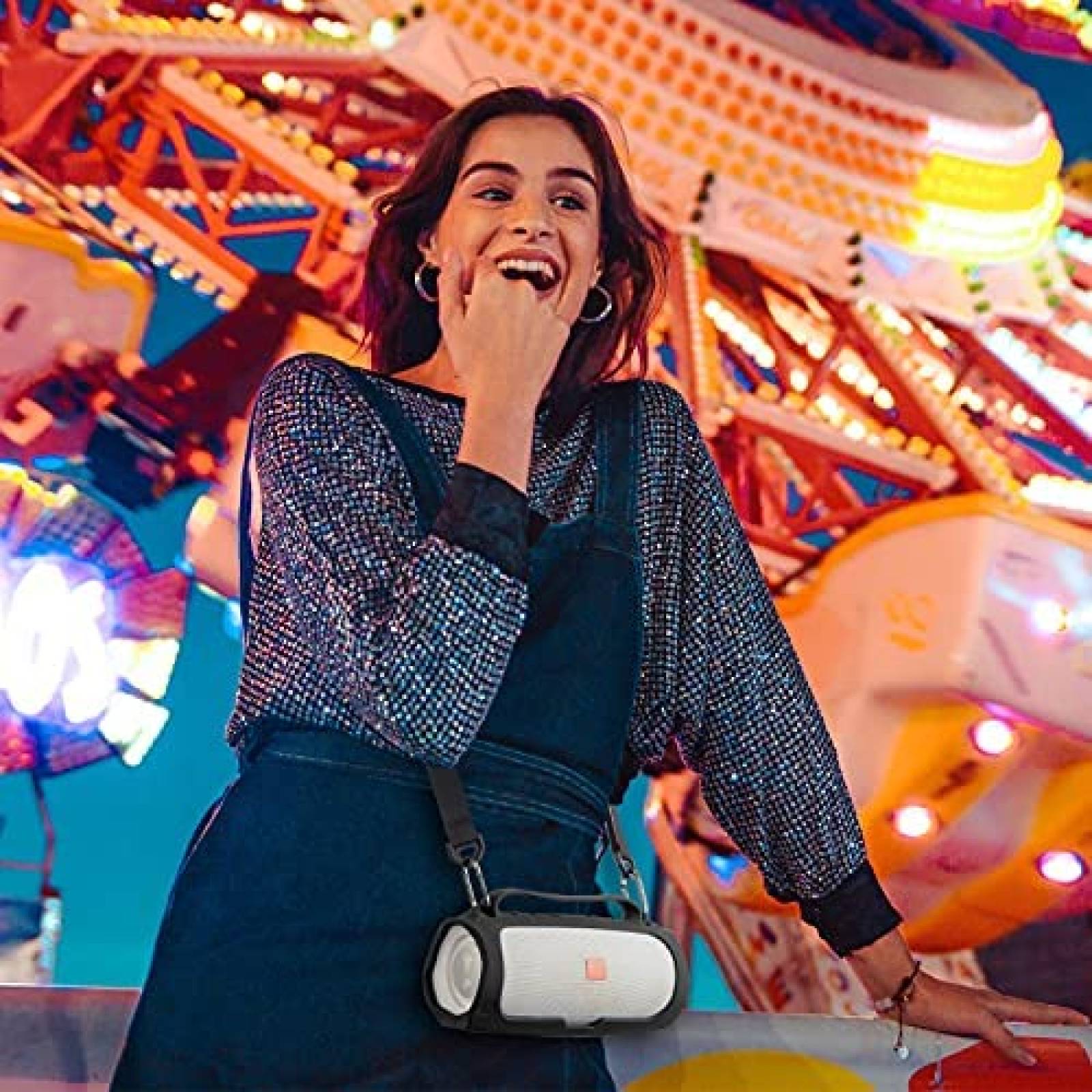 Funda para JBL Charge 4 TXEsign de silicona con correa