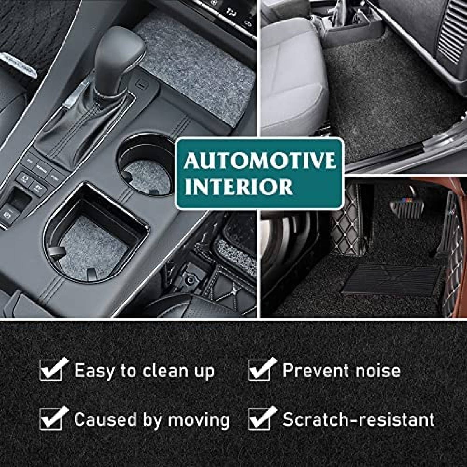 Rollo de alfombra para auto HOMCHEK 40" x 78" -Gris