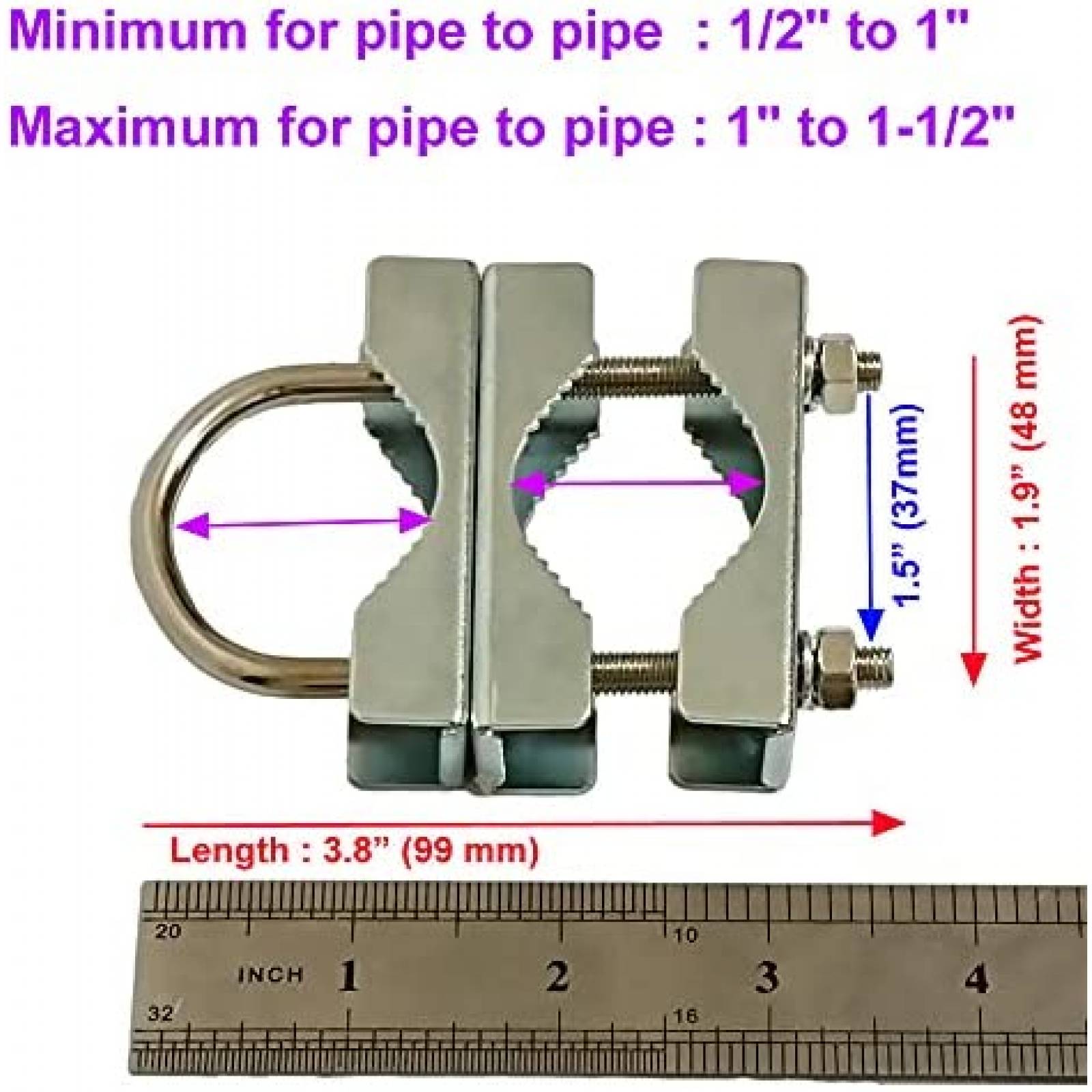 Abrazadera de mastil UngSung de doble antena Vpatron corto