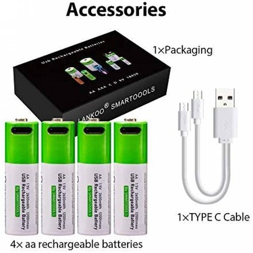 Paquete Baterias Recargables AA Brand Registry 4pzas -Verde
