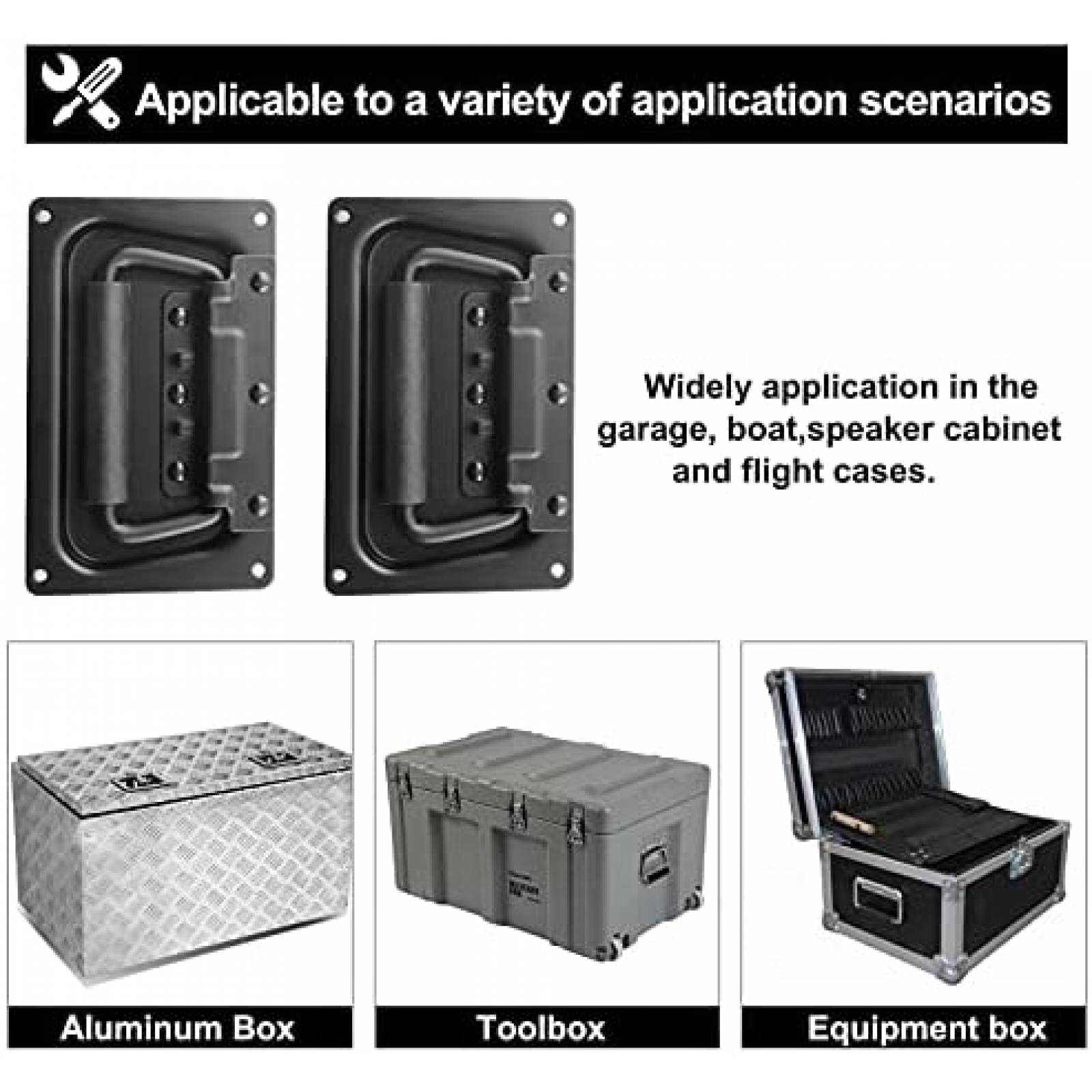 Pack agarradera para bocina Bonsicoky x2 de metal -Negro