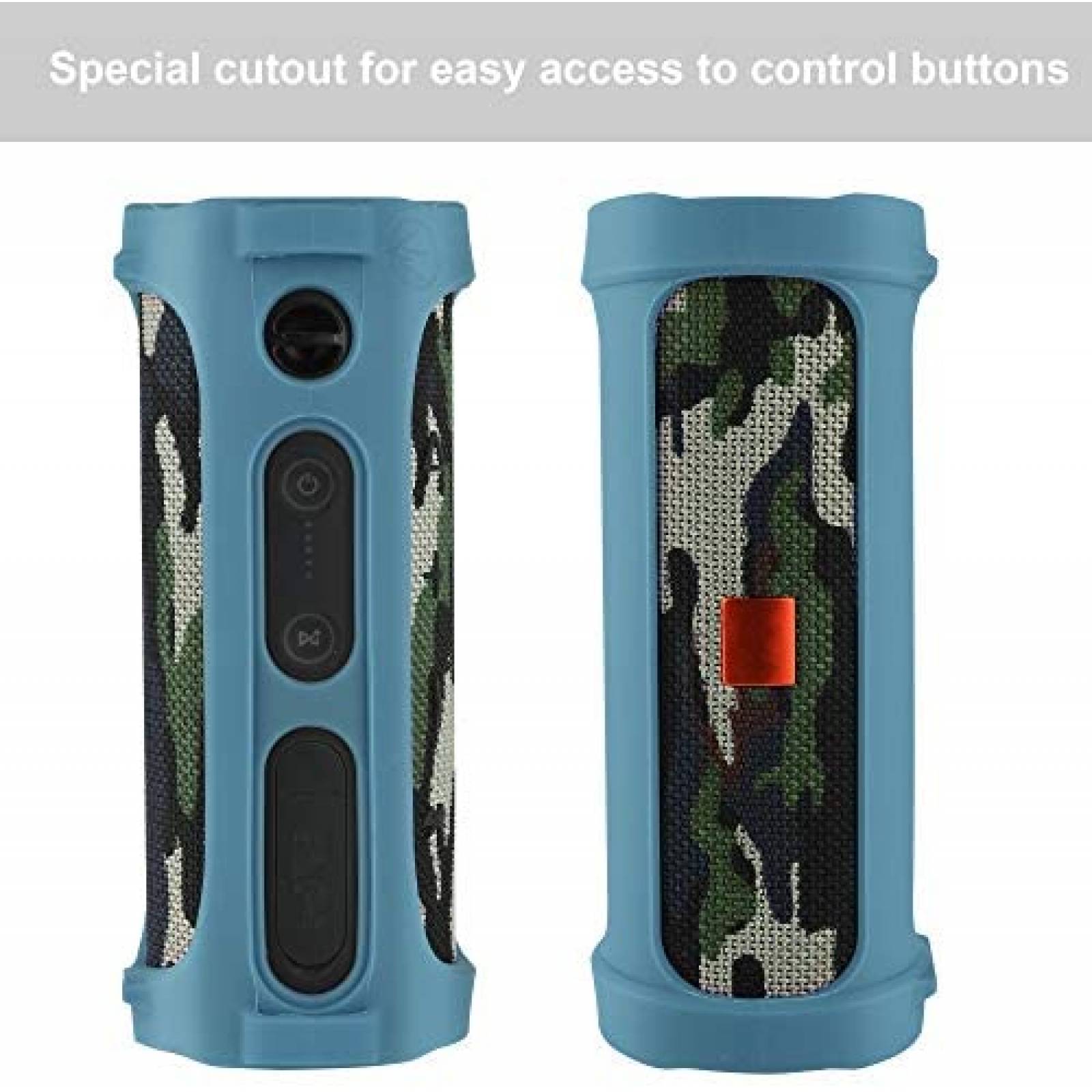 Funda de Silicon TXEsign para Bocina JBL Flip 4 -Azul