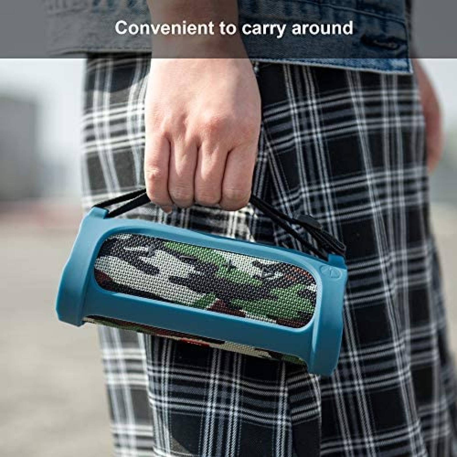 Funda de Silicon TXEsign para Bocina JBL Flip 4 -Azul