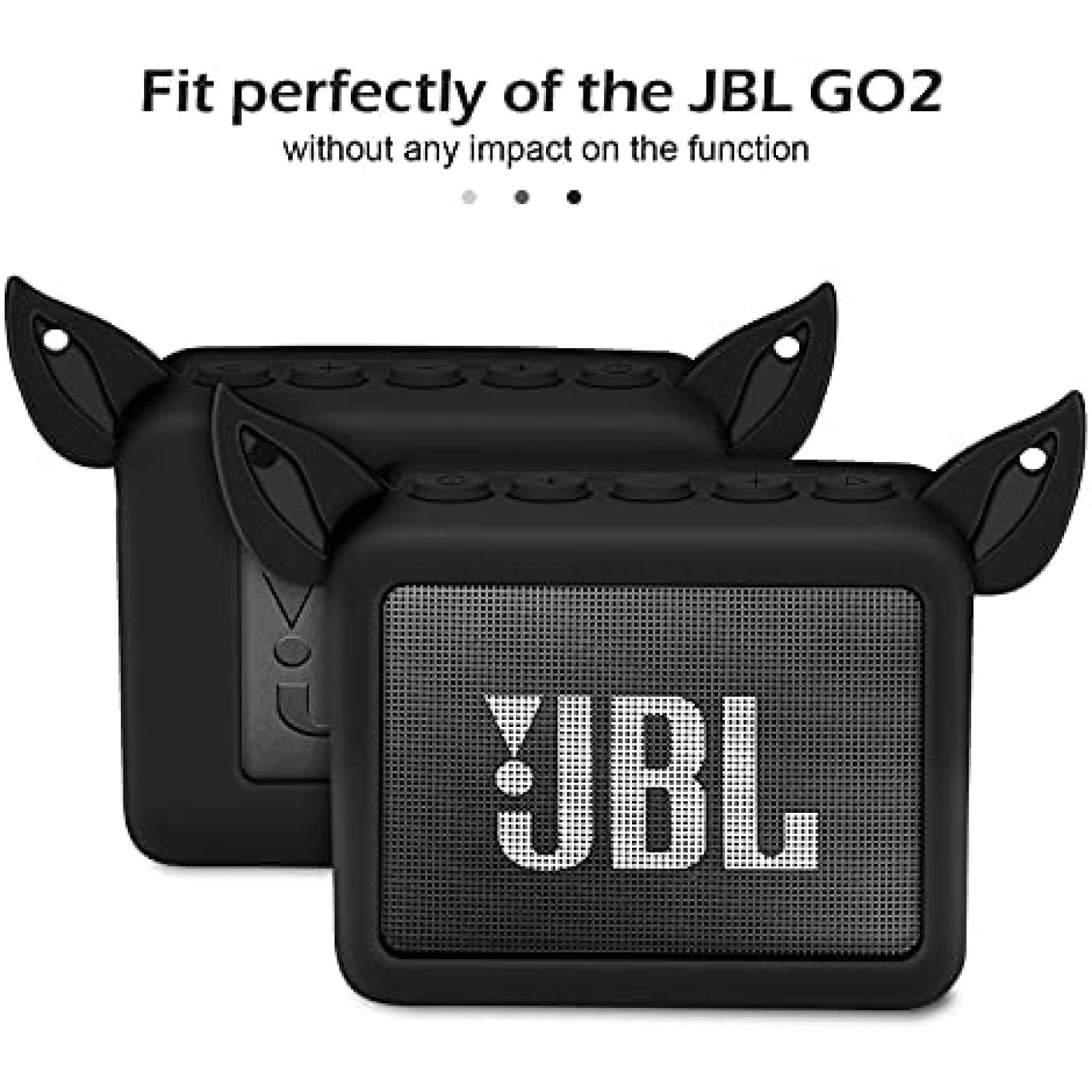 Funda Generico Impermeable Compatible Con JBL GO2 -Negro