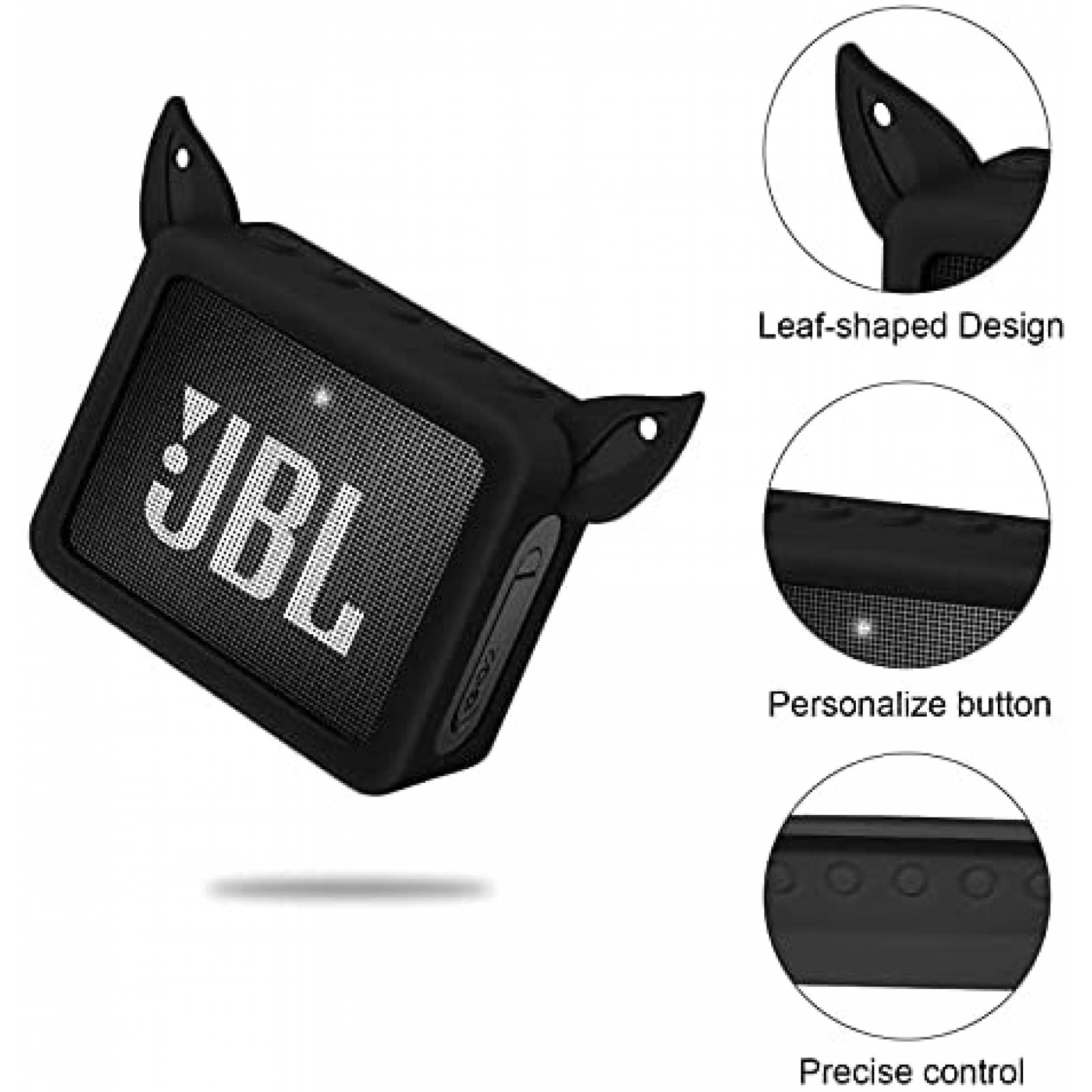 Funda Generico Impermeable Compatible Con JBL GO2 -Negro