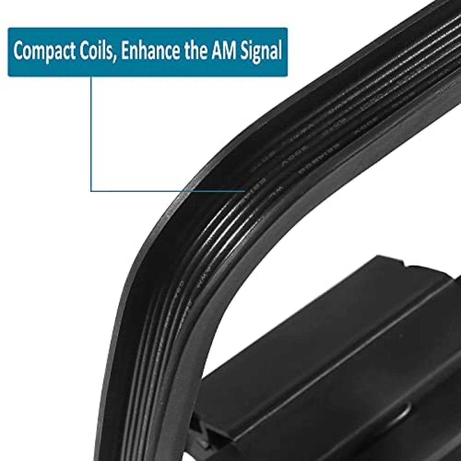 Antena de Radio AEDIKO AM Loop de 75 Ohmio 2 Pin -Negro