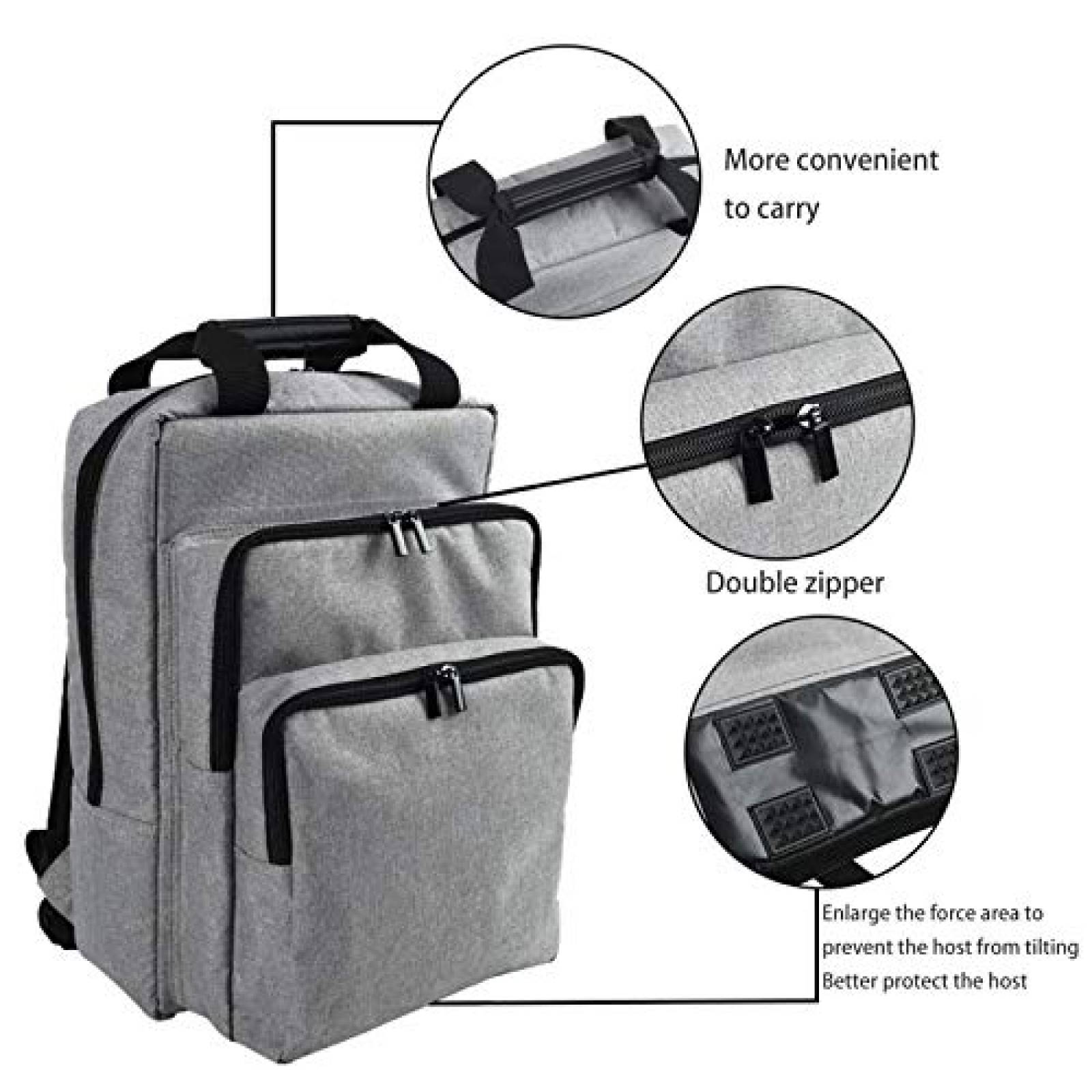 Mochila para PS5 LVGOD espacio para 6 accesorios -Gris
