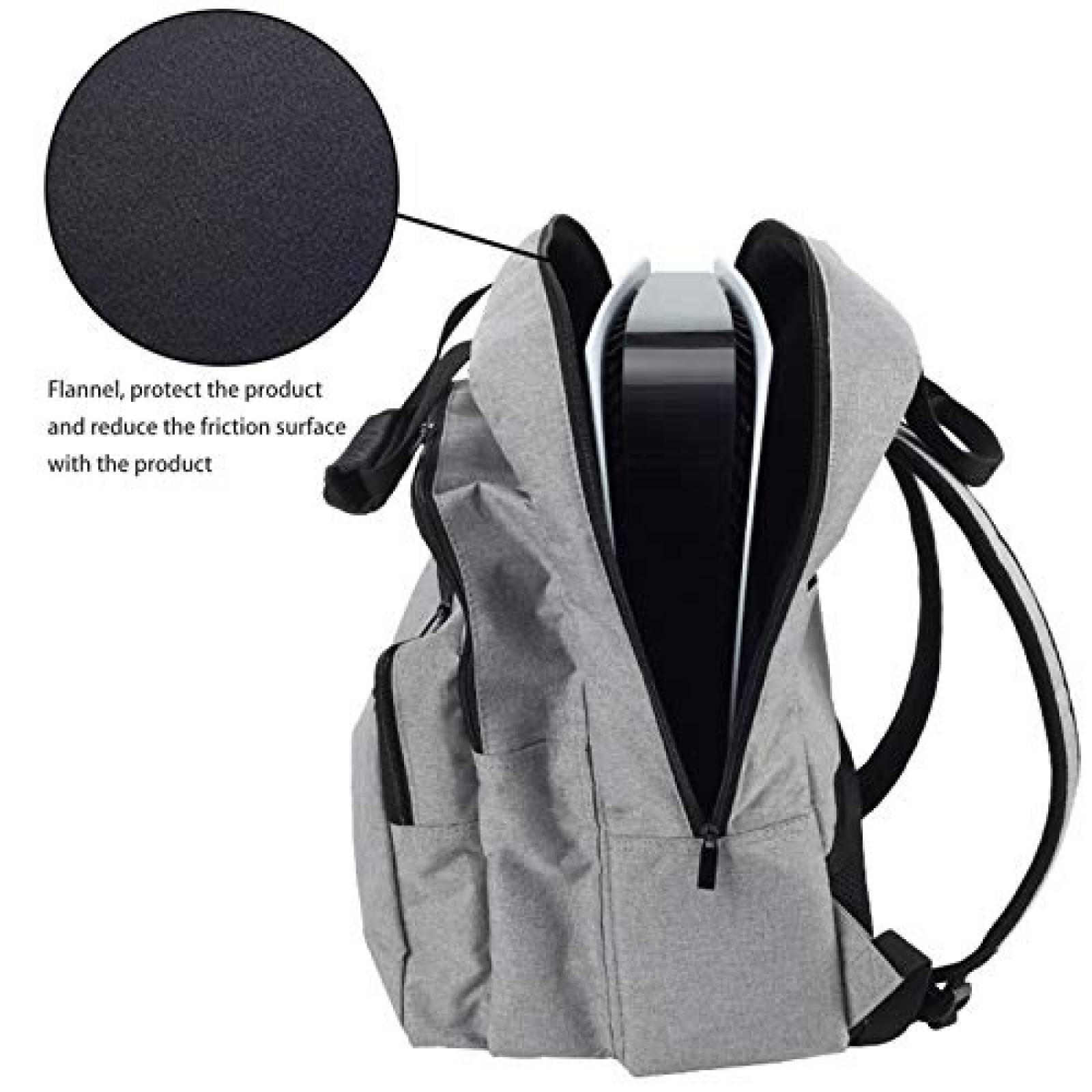 Mochila para PS5 LVGOD espacio para 6 accesorios -Gris