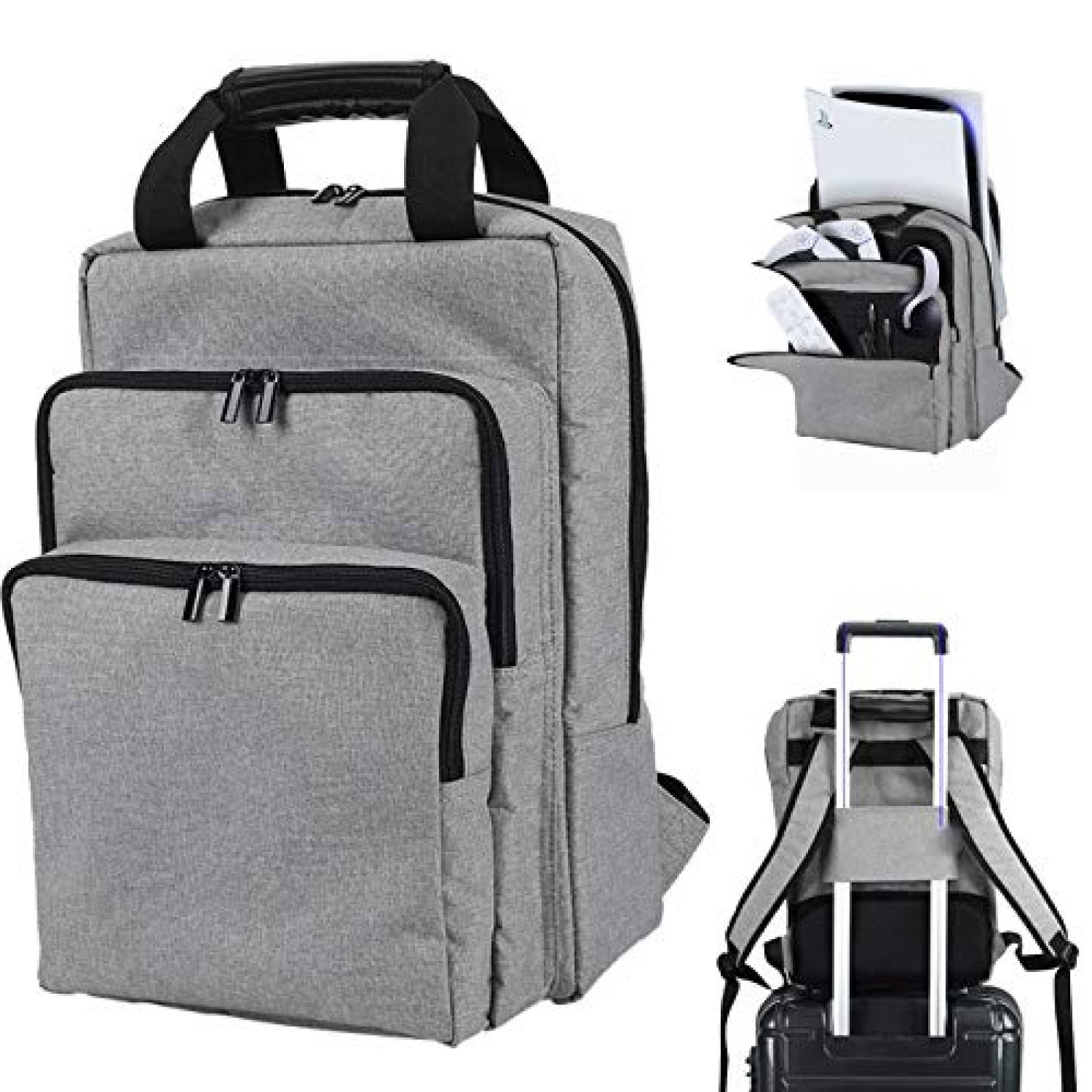 Mochila para PS5 LVGOD espacio para 6 accesorios -Gris