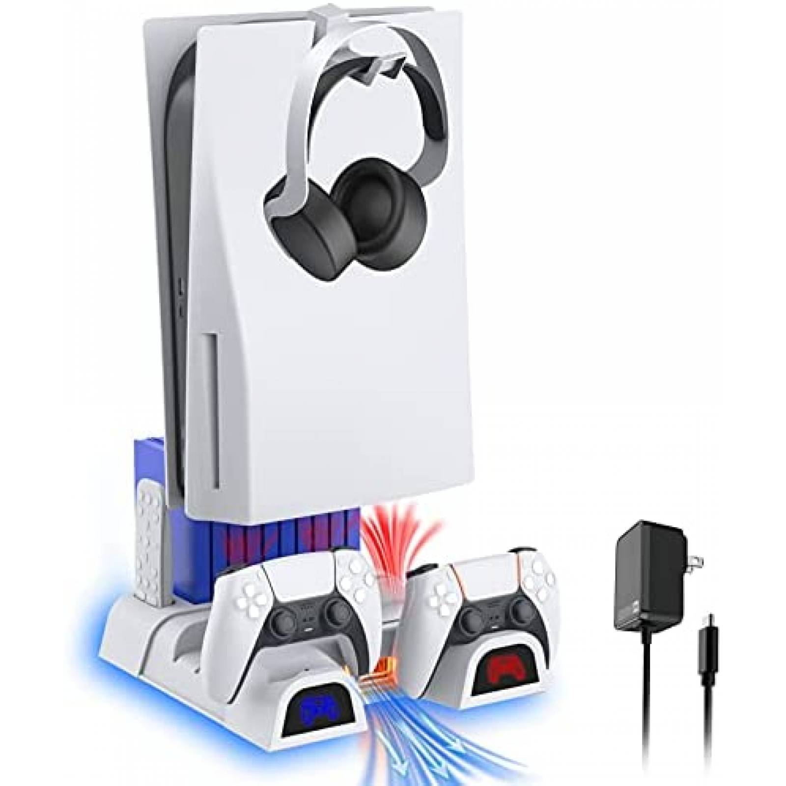 Soporte vertical para accesorios NexiGo PS5 -Blanco