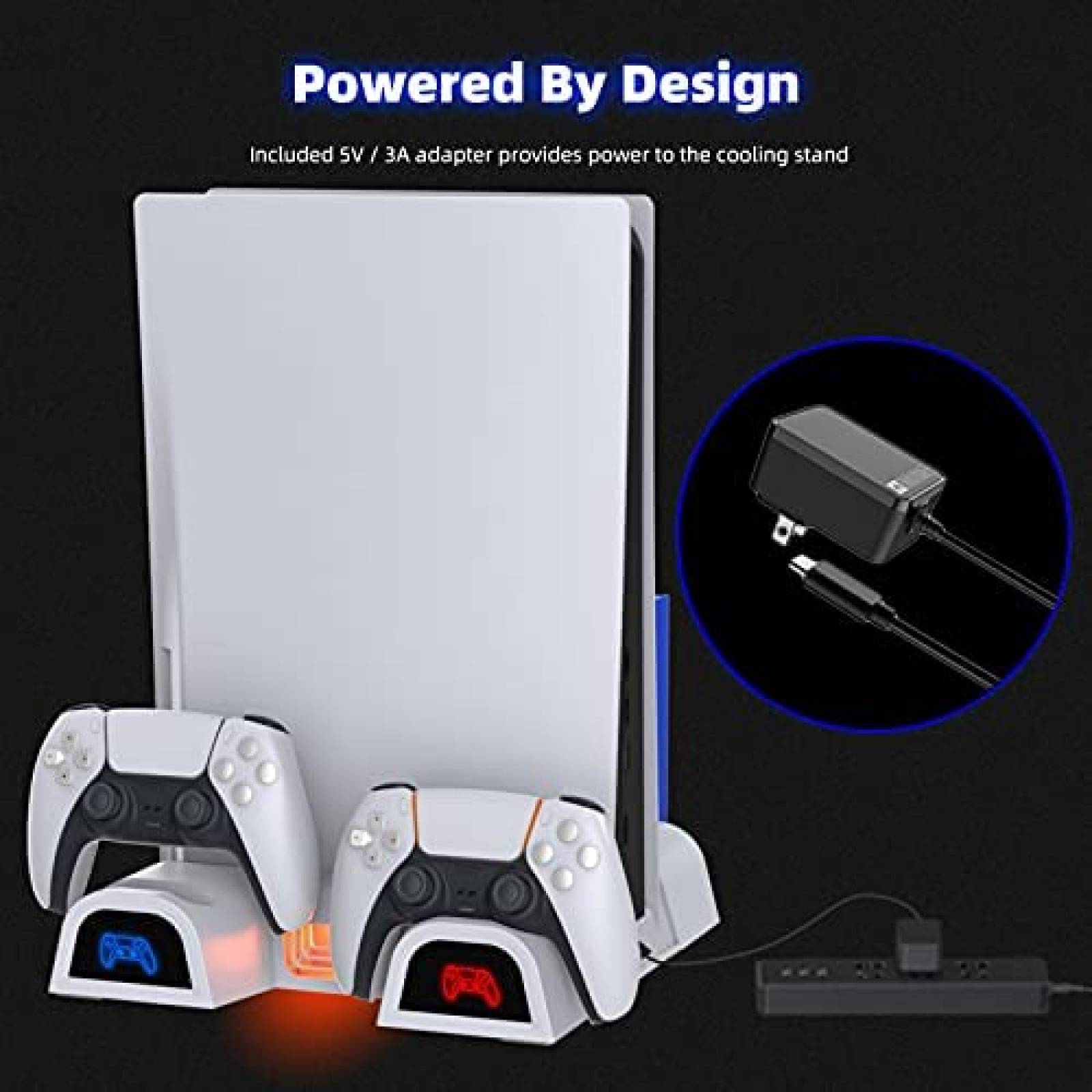 Soporte vertical para accesorios NexiGo PS5 -Blanco