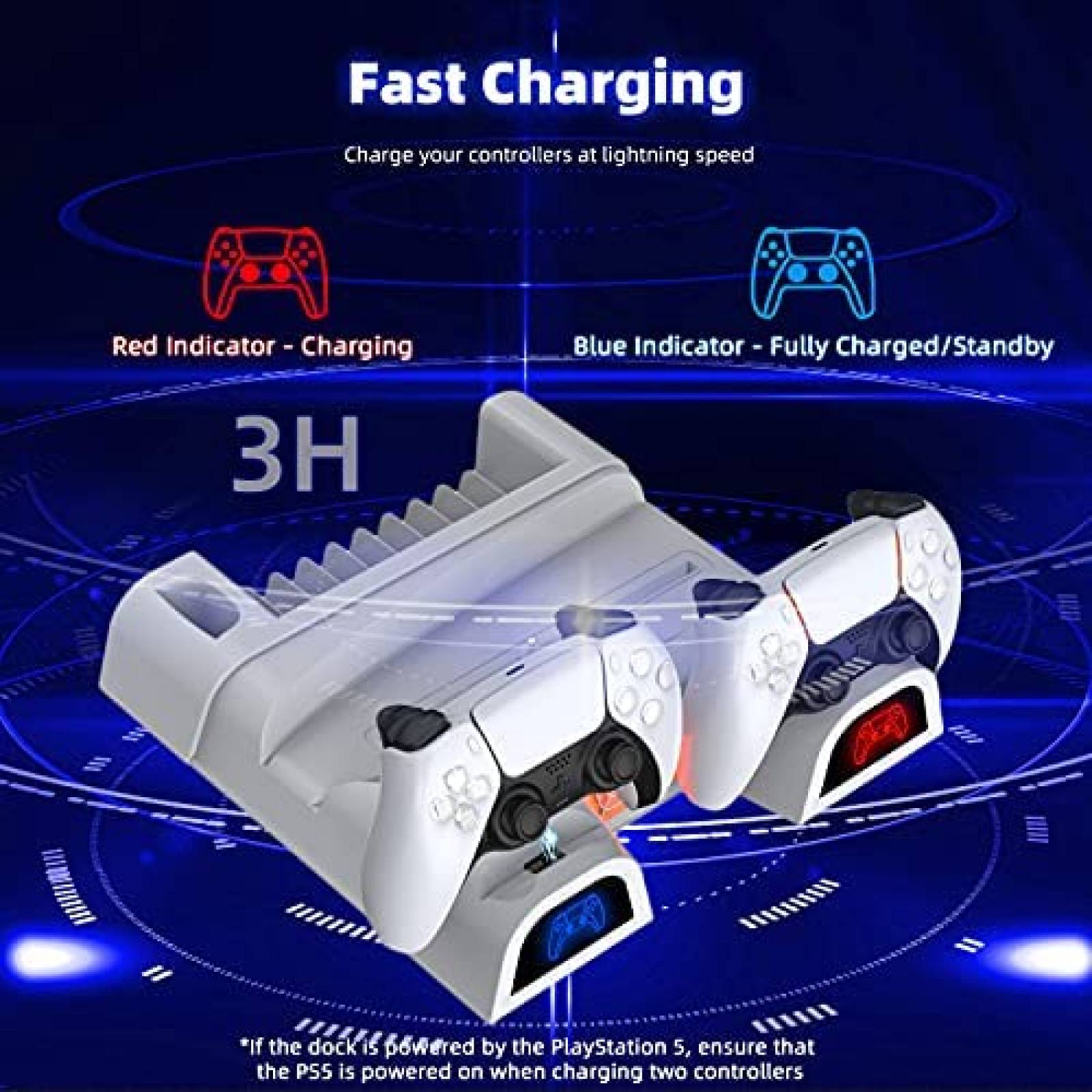Soporte vertical para accesorios NexiGo PS5 -Blanco
