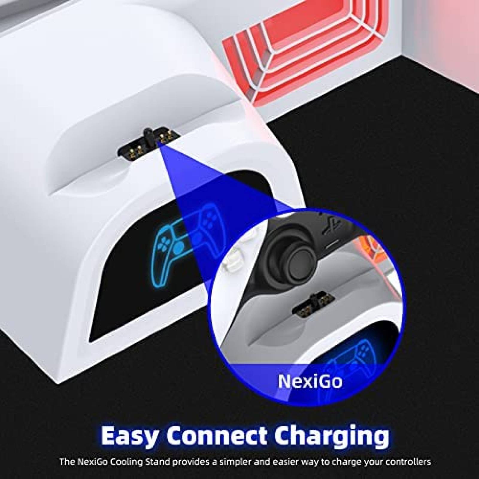 Soporte vertical para accesorios NexiGo PS5 -Blanco