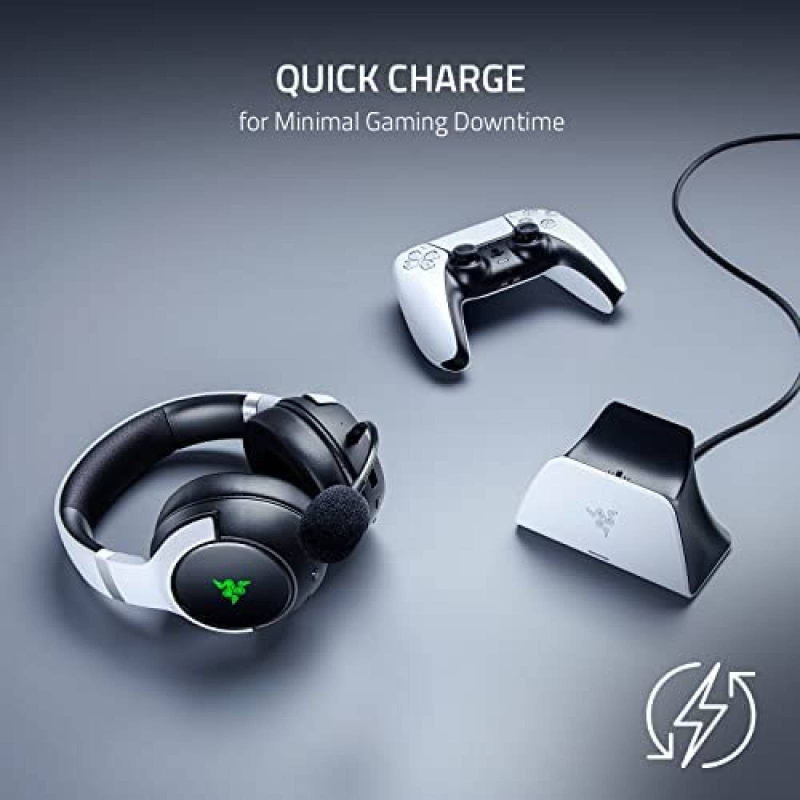 Stand Cargador Razer para Control PS5 Dualsense USB -Negro