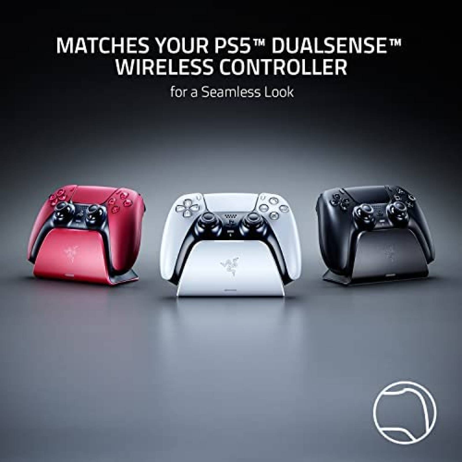Stand Cargador Razer para Control PS5 Dualsense USB -Negro