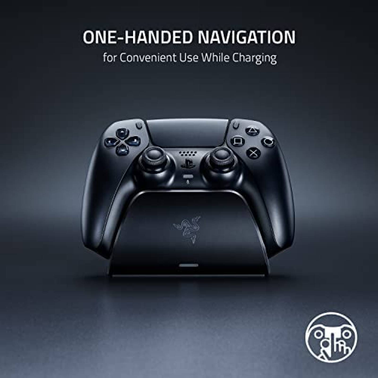 Stand Cargador Razer para Control PS5 Dualsense USB -Negro