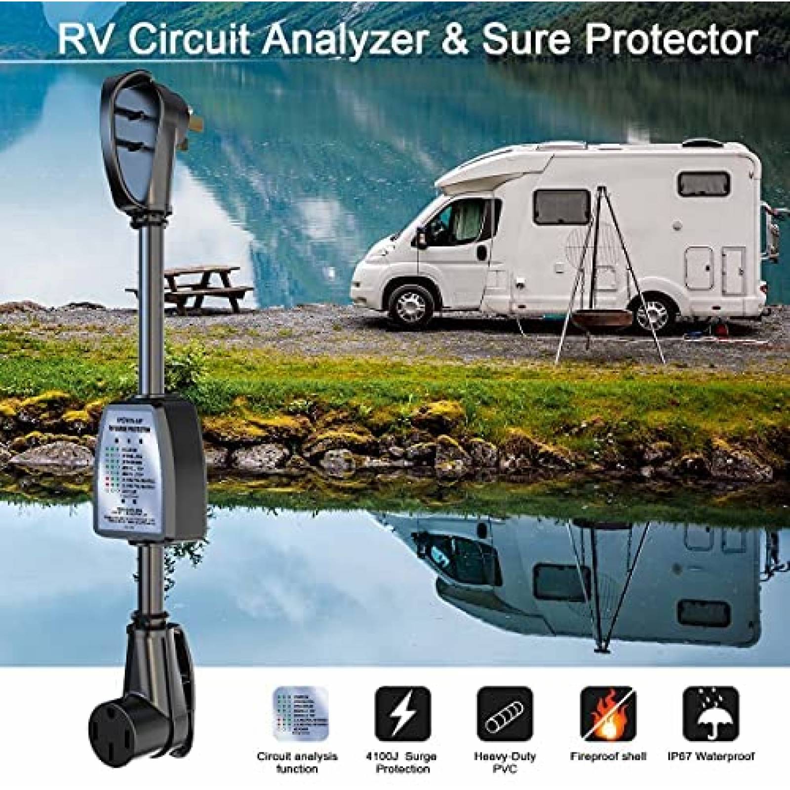 Protector Sobretensiones POWSAF RV 5 Amperios -Negro