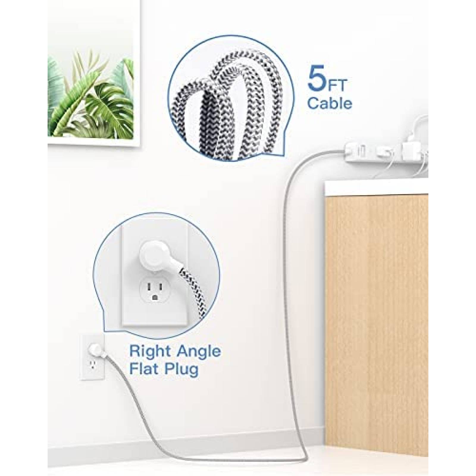 Multicontacto One Beat de 8 Entradas y 3 Puertos USB -Blanco