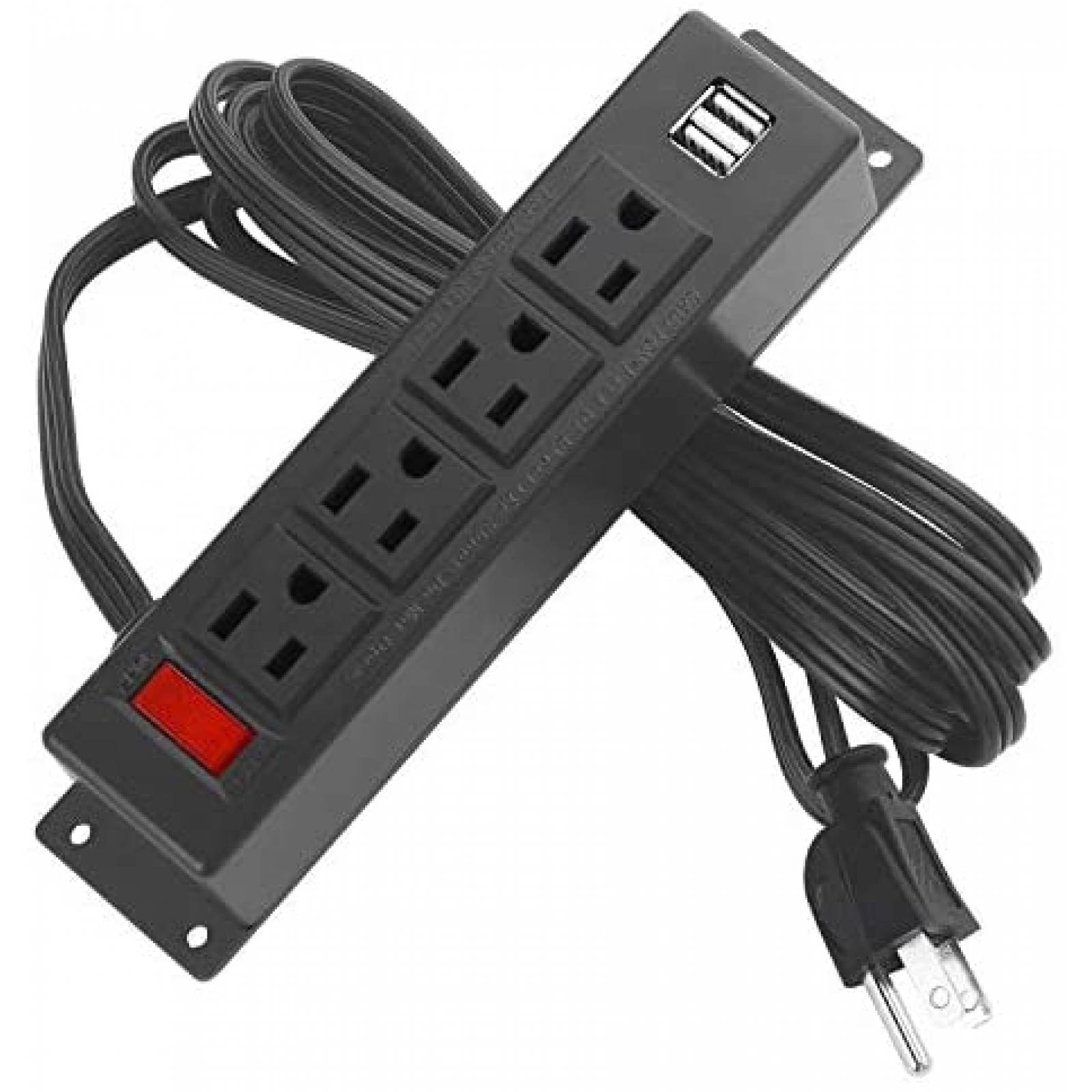 Extension conexiones alambricas HHXH con 4 enchufes -Negro
