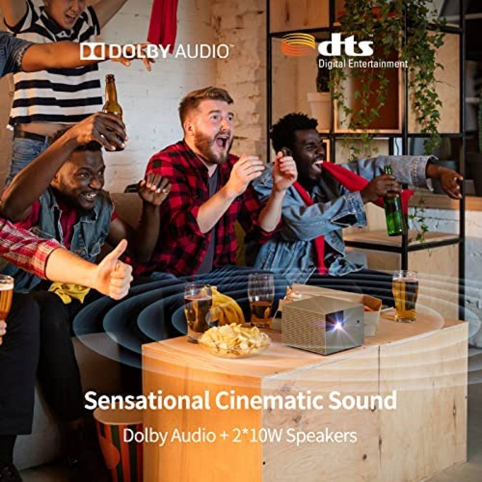 Proyector WEMAX Vogue Pro Wifi de 1080p FHD 8K de 220 Watts