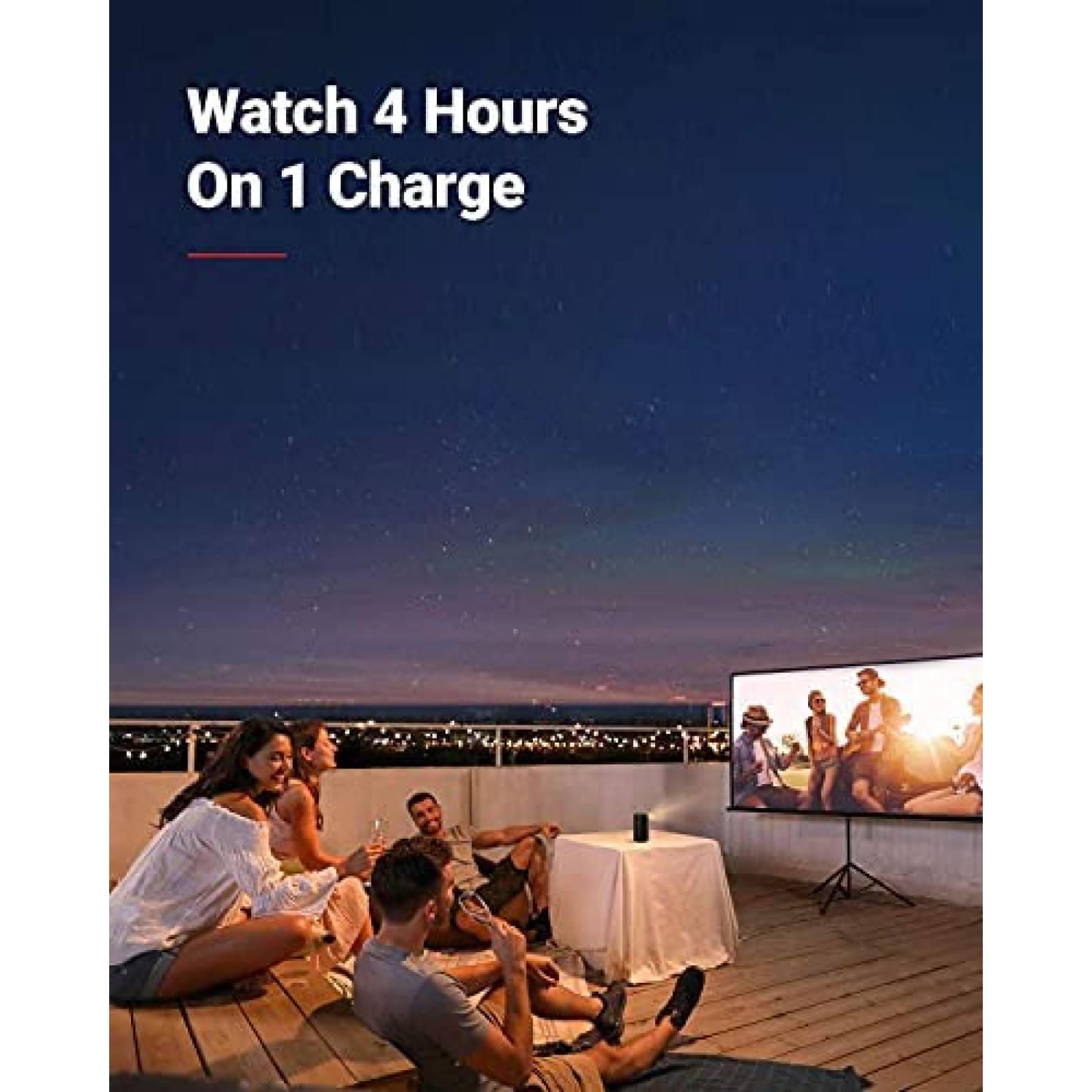 Mini Proyector Portatil Nebula Soporte de Escritorio -Negro