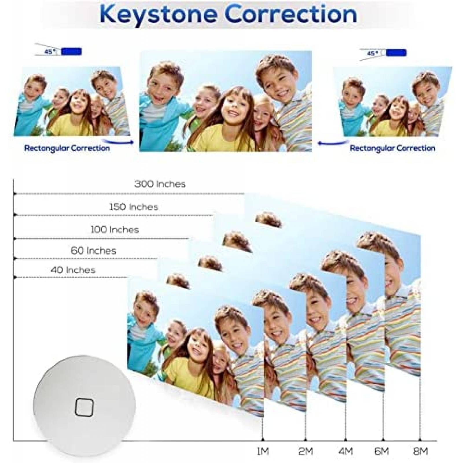 Mini Proyector ciciglow HD 4K Control Remoto -Blanco