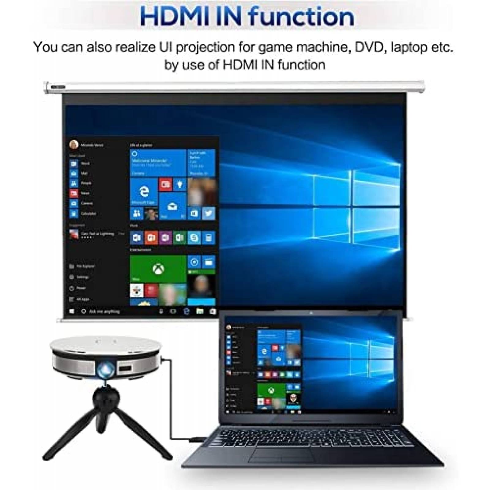 Mini Proyector ciciglow HD 4K Control Remoto -Blanco