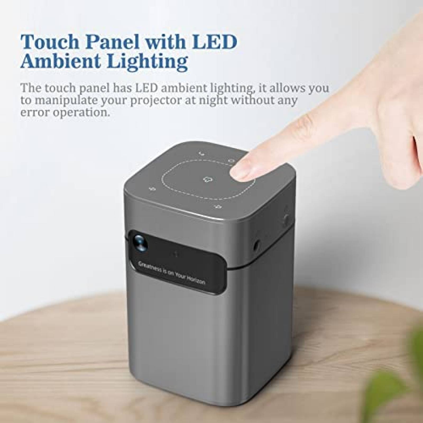 Mini Proyector Yoidesu DLP WiFi 1080p HD HDMI USB -Gris