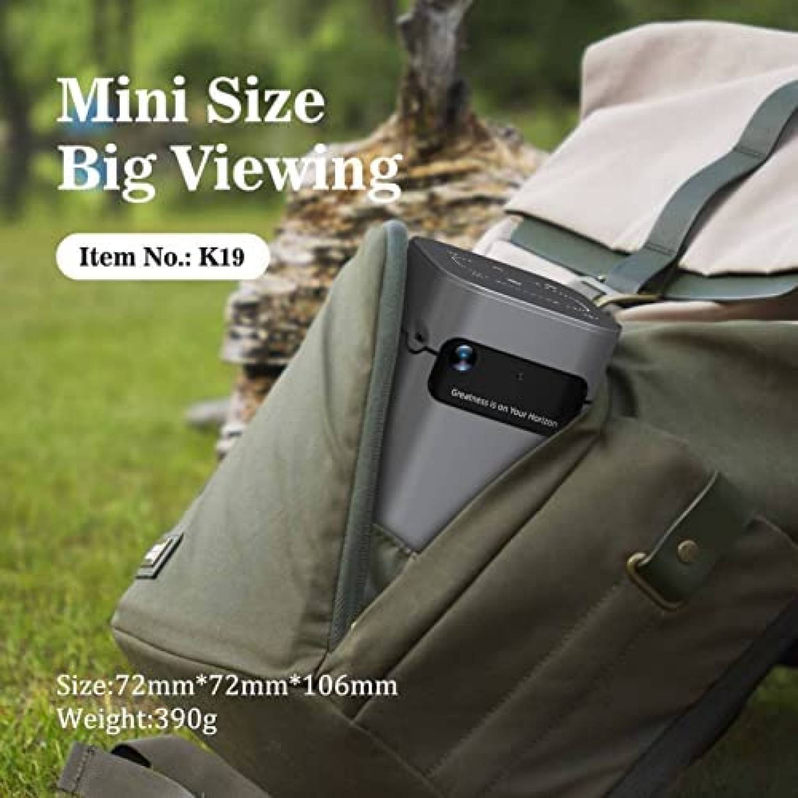 Mini Proyector Yoidesu DLP WiFi 1080p HD HDMI USB -Gris