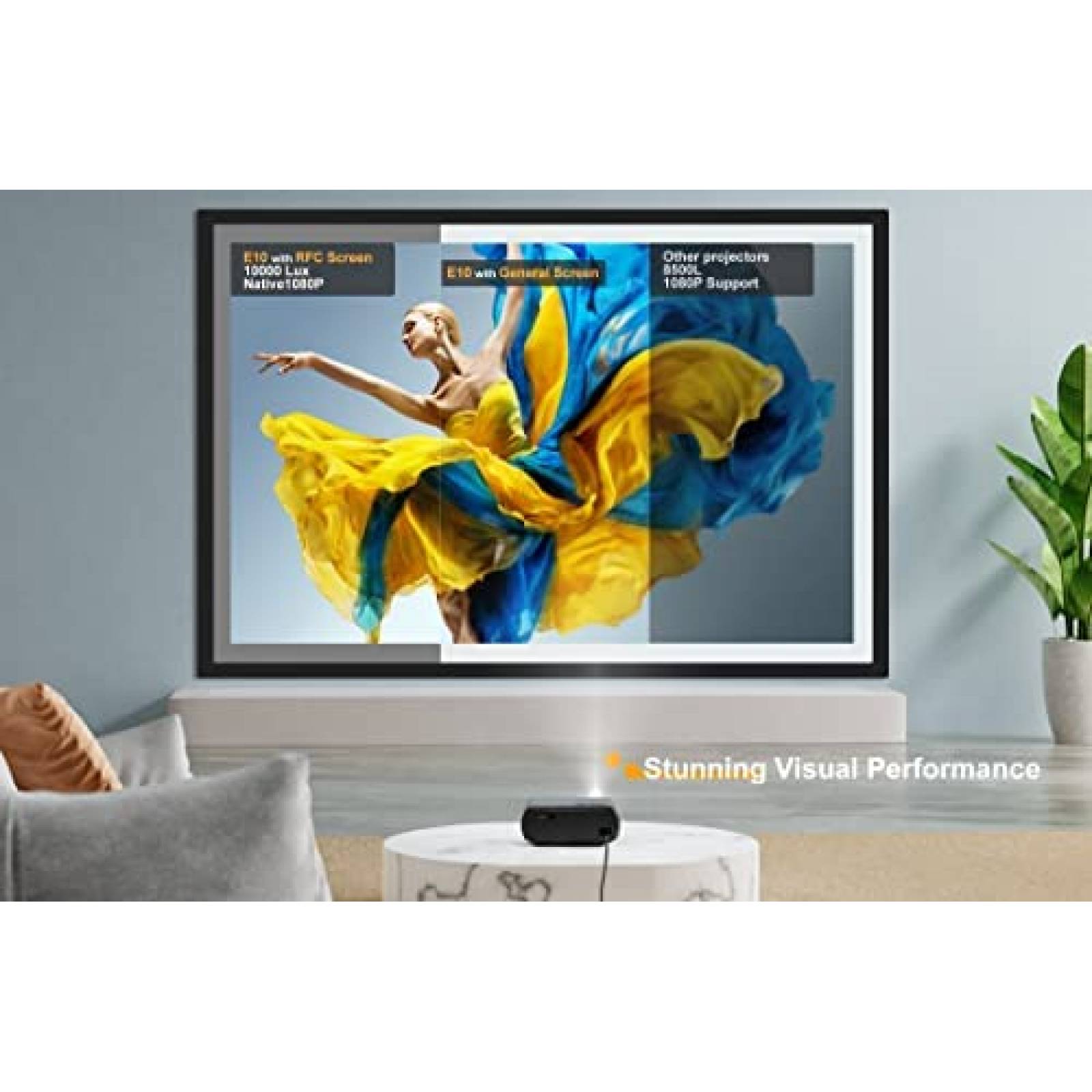 Mini Proyector Portatil Jimveo Bluetooth 1080P Full HD