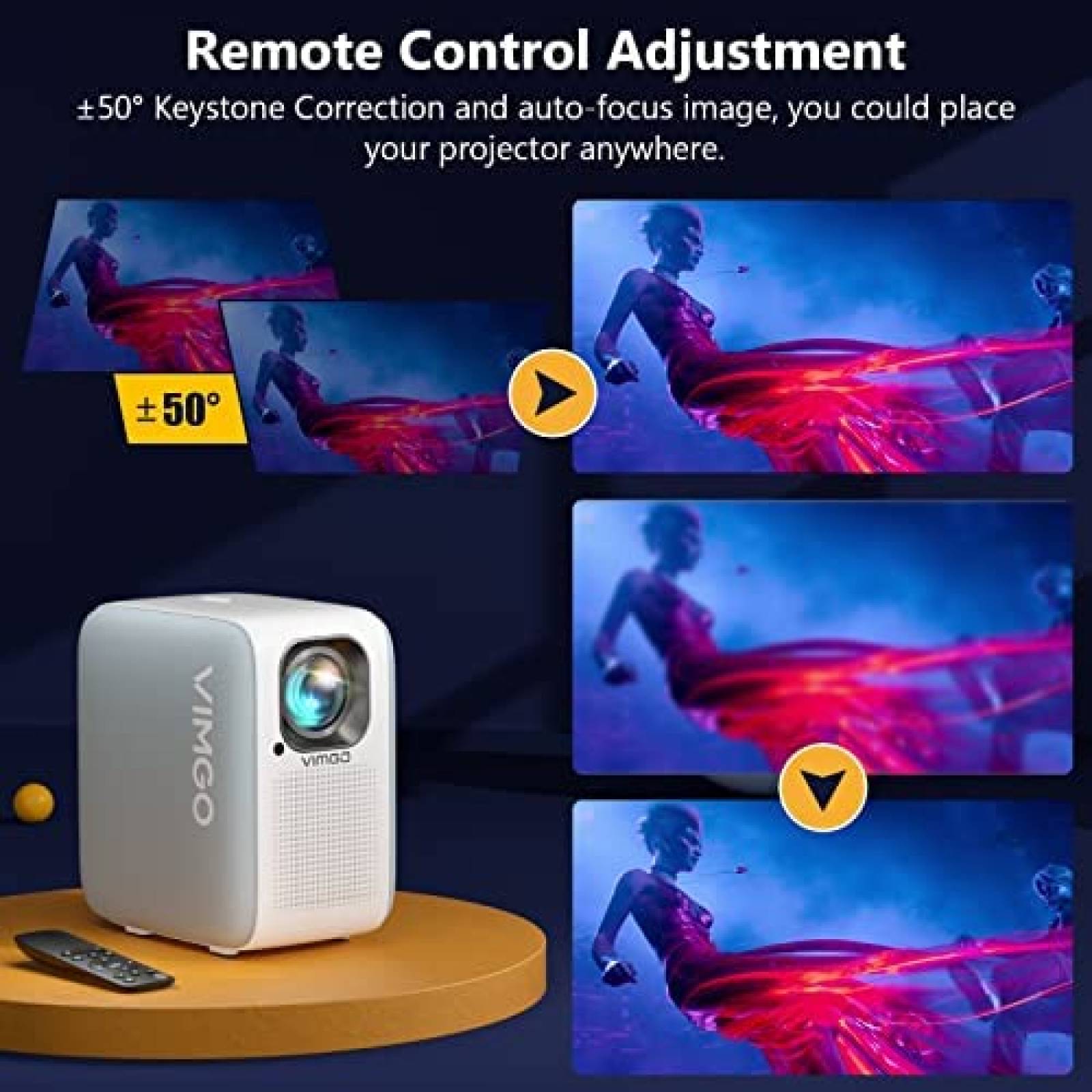 Proyector VIMGO P10 WiFi Portatil 1080P 4K -Blanco