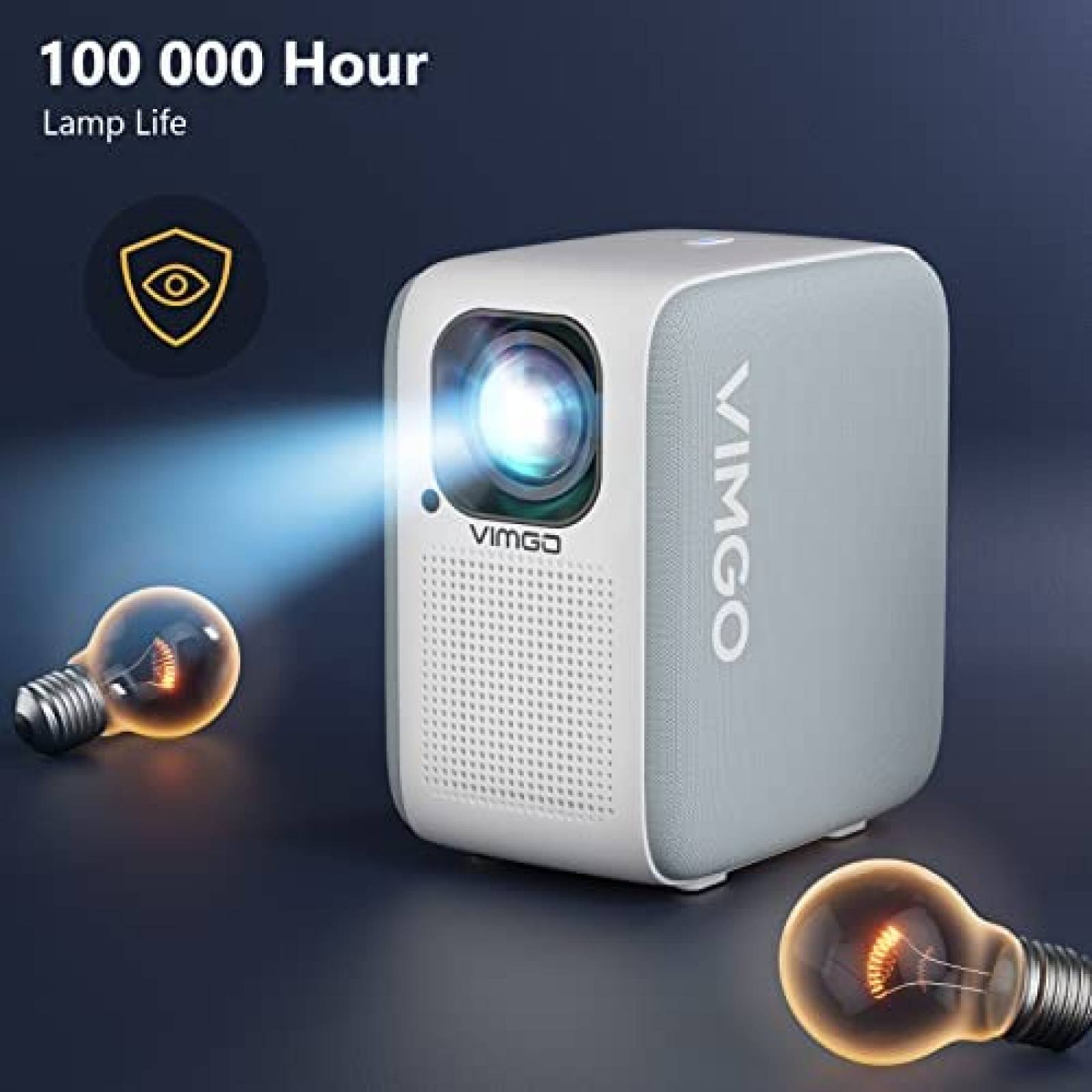 Proyector VIMGO P10 WiFi Portatil 1080P 4K -Blanco