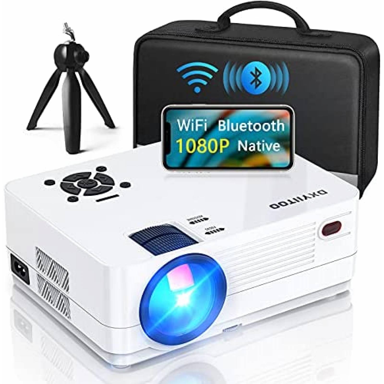 Mini Proyector Portatil Dxyiitoo Bluetooth 1080P Full HD