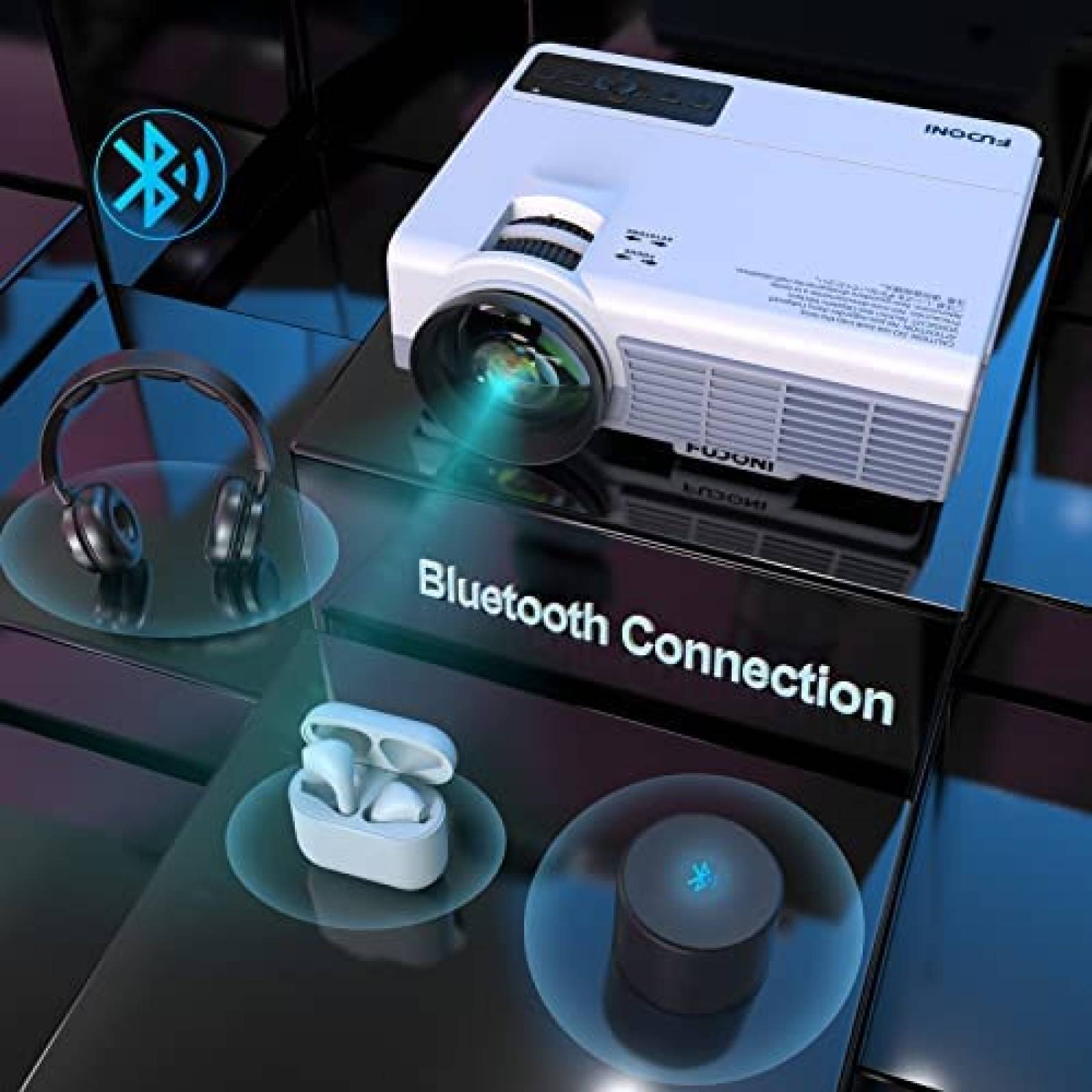 Proyector Wifi FUDONI SPARE P1 4K 1080P 9500L -Blanco