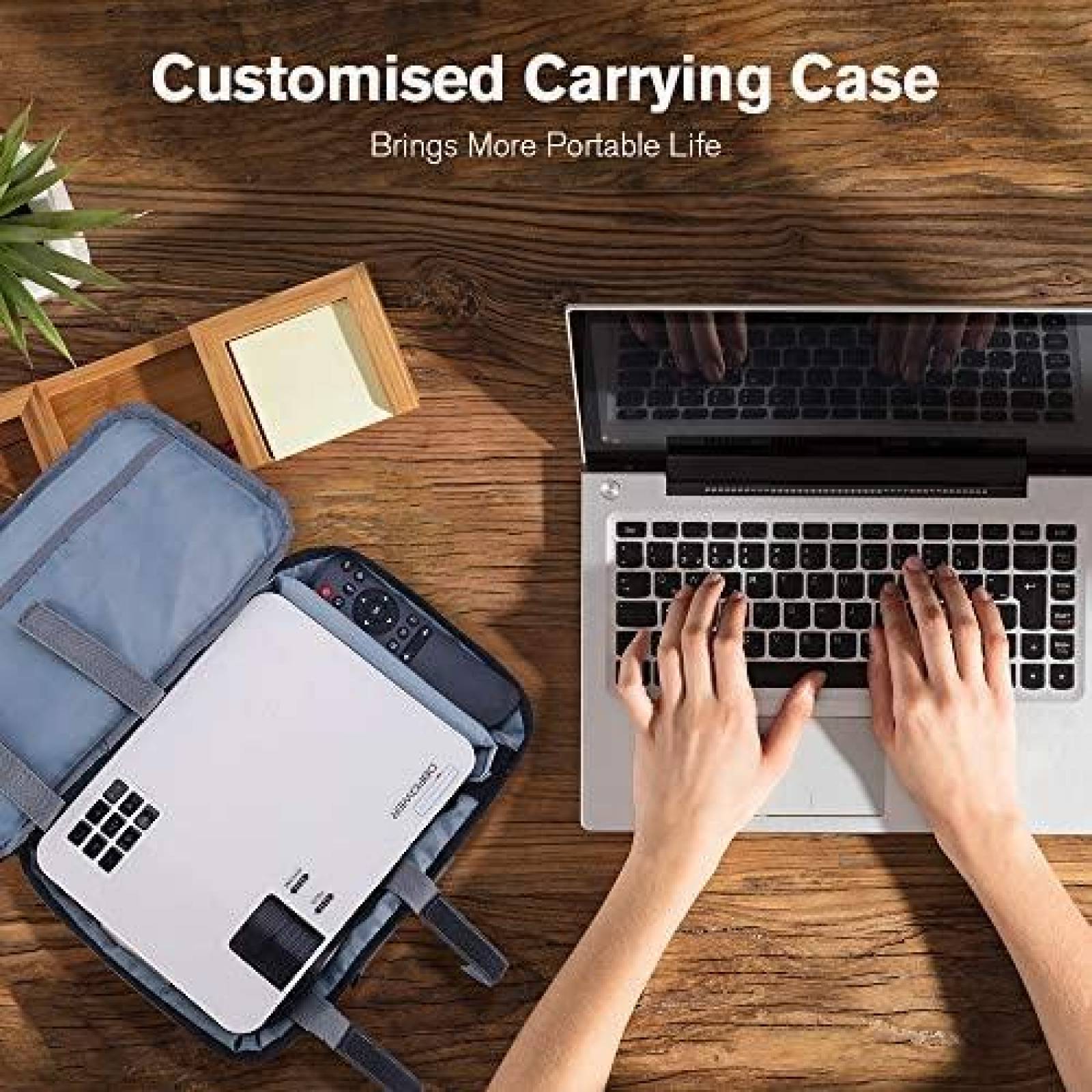 Proyector DBPOWER Mini Montable de 6000 Lumenes -Blanco