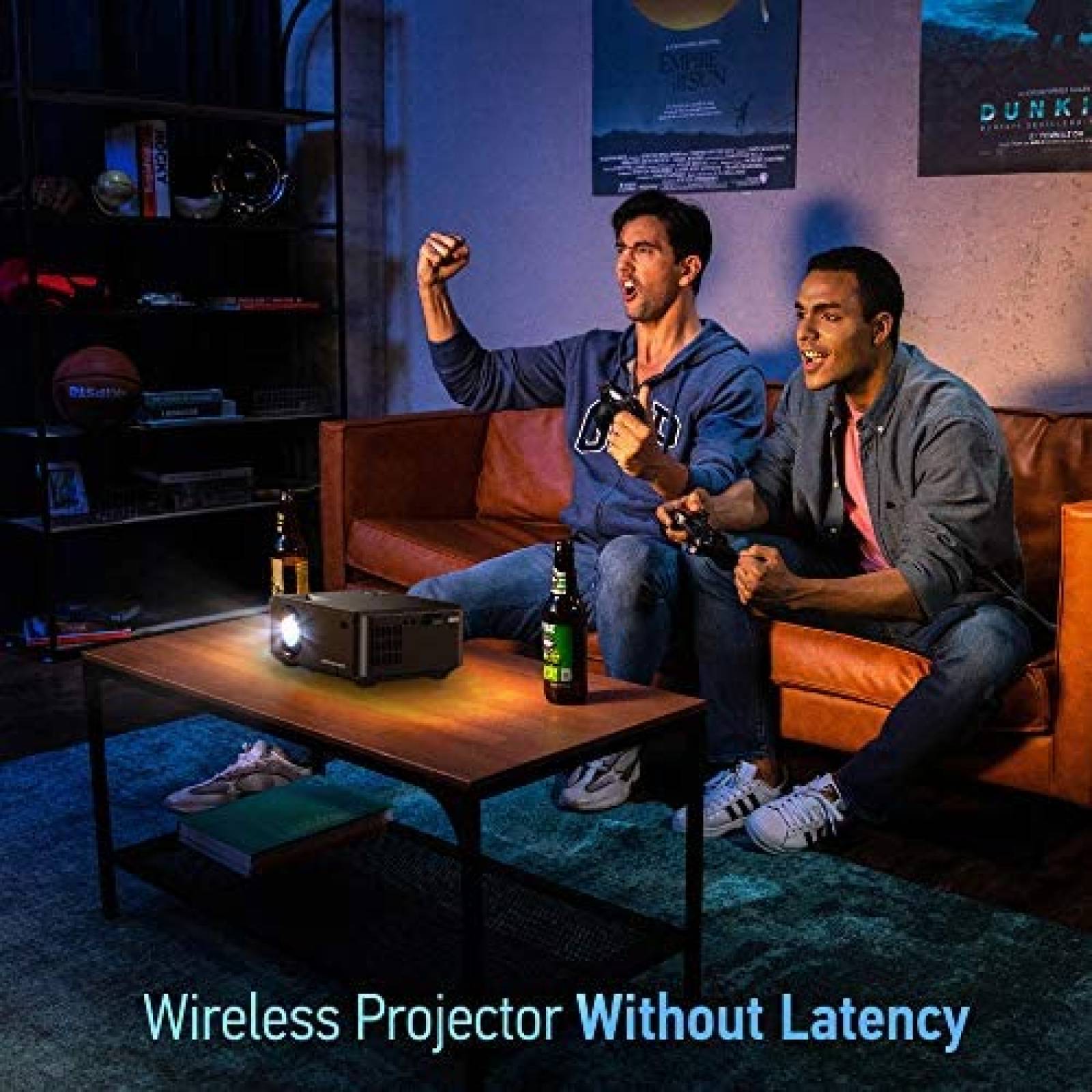 Mini proyector DBPOWER 7000L 1080P con funda -Negro