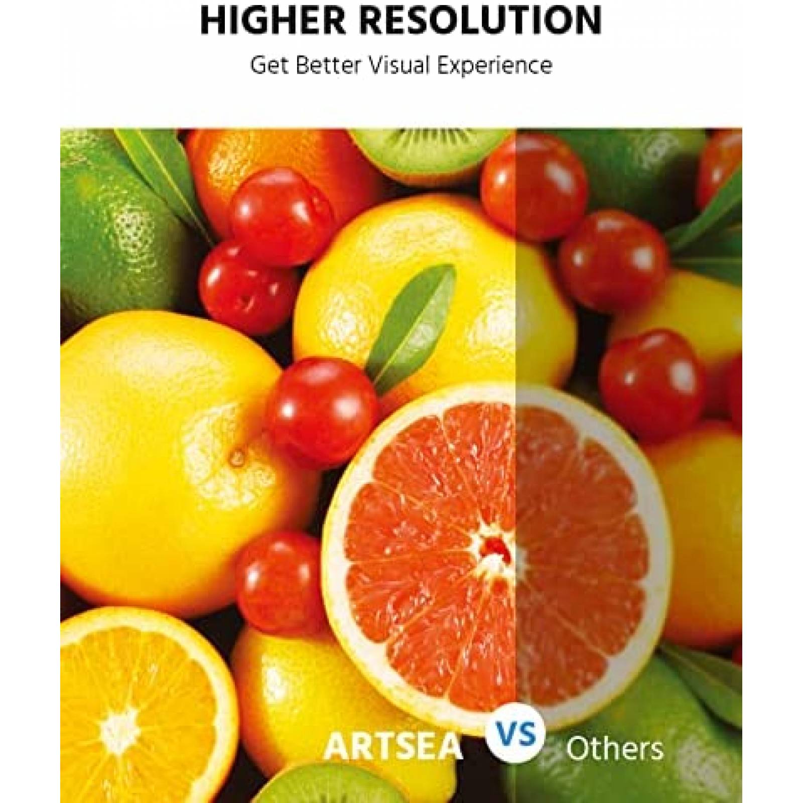 Proyector ARTSEA Mini Portatil FHD 1080P -Amarillo