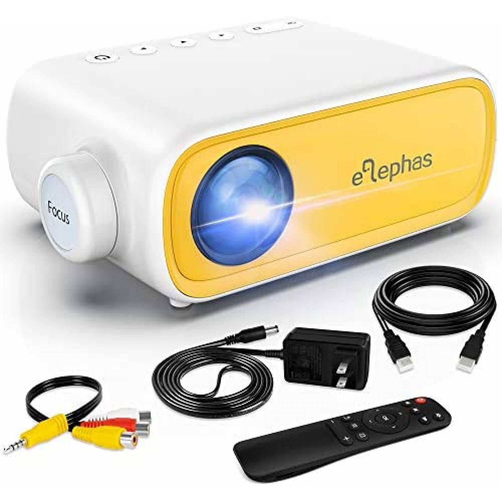 Proyector ELEPHAS YG280 Mini Portatil USB HDMI -Blanco