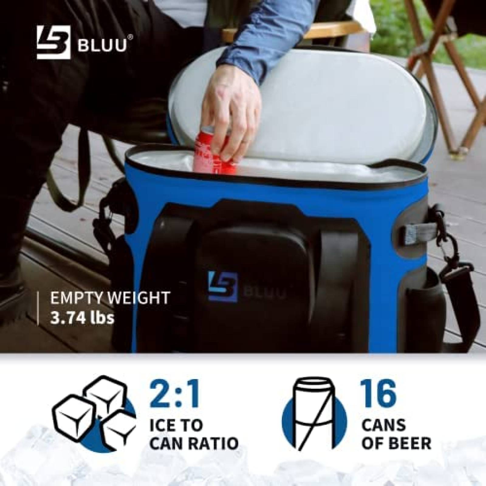 Bolsa Hielera Bluu 25 Quart IPX7 HydroLock -Azul