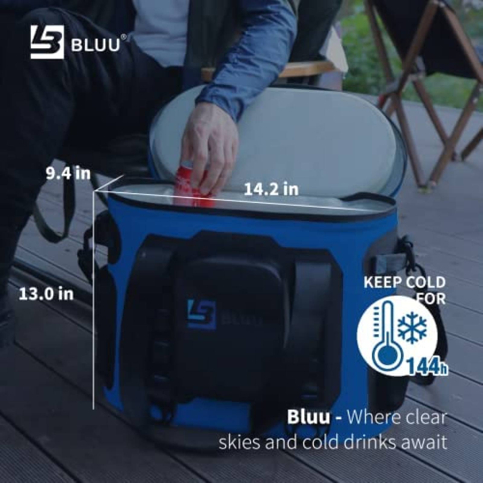 Bolsa Hielera Bluu 25 Quart IPX7 HydroLock -Azul