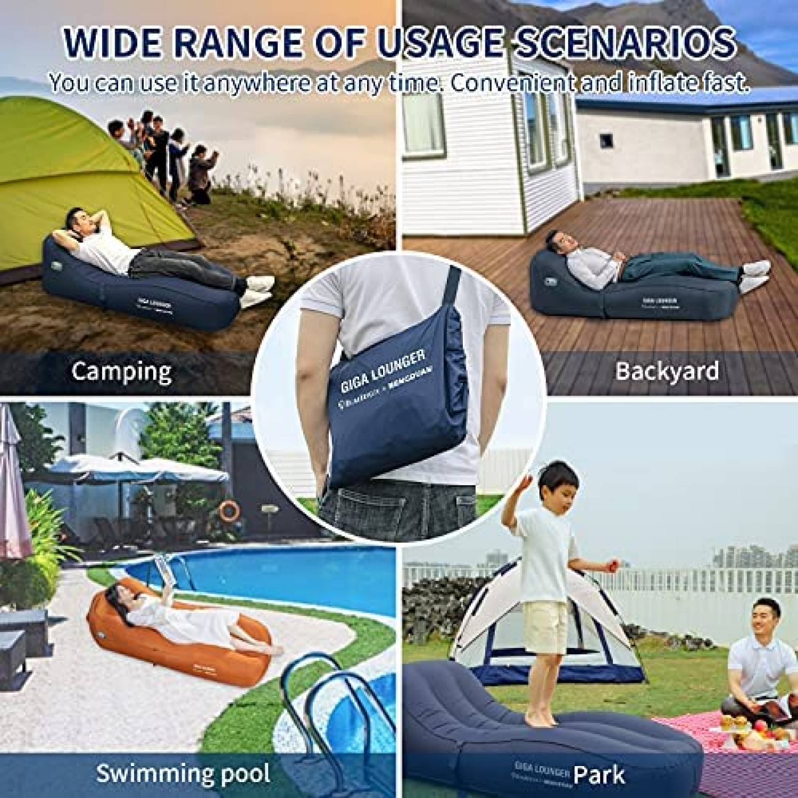 Sofá de aire, tumbona inflable, sofá inflable, sofá inflable, sofá