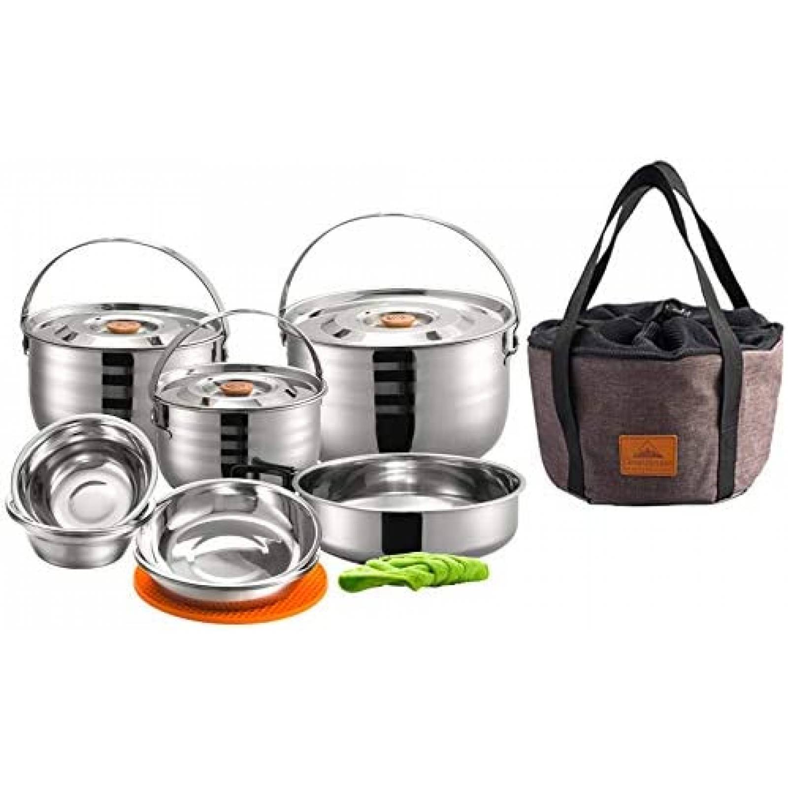 Kit de Utensilios de Cocina para Acampar camping moon 16 pcs