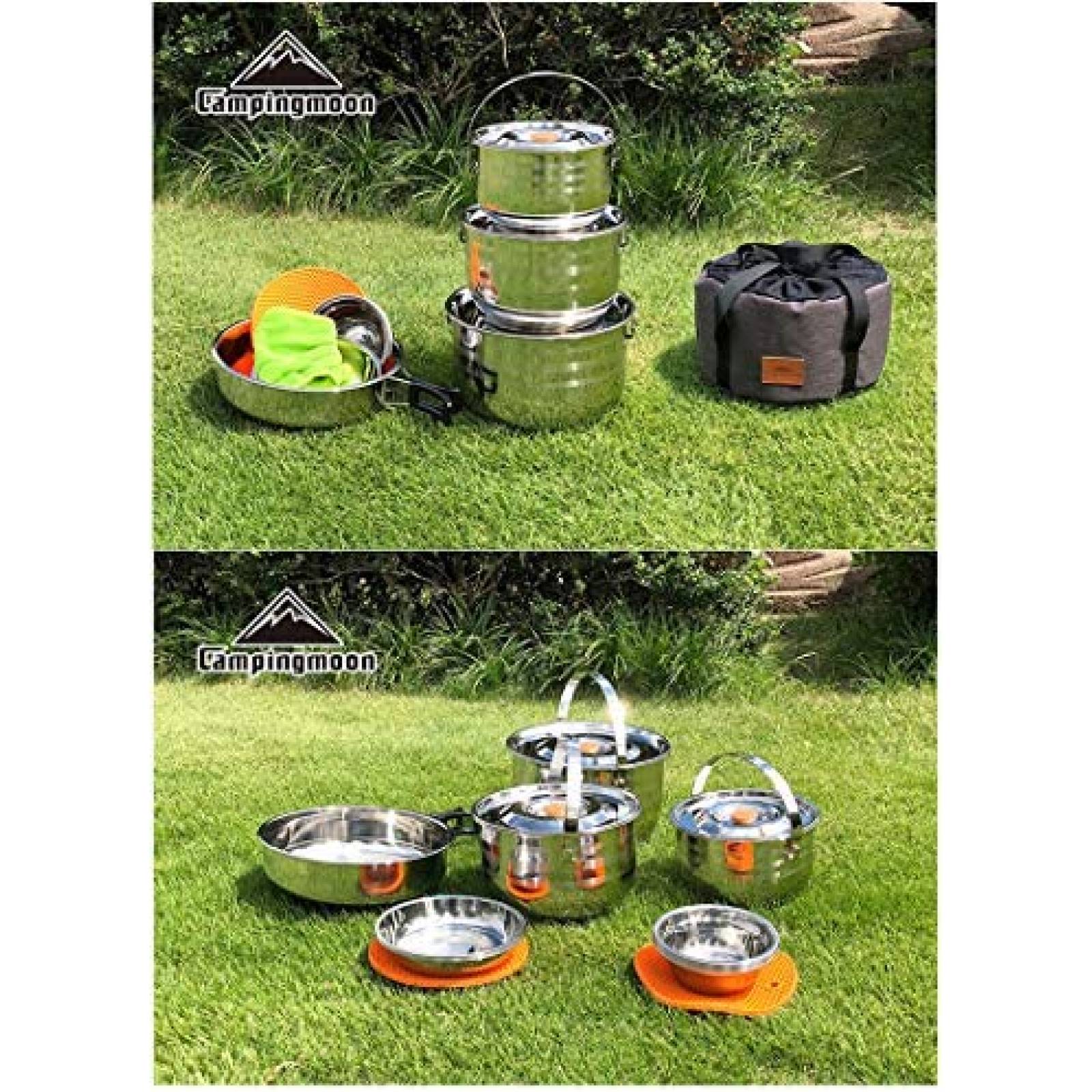 Kit de Utensilios de Cocina para Acampar camping moon 16 pcs