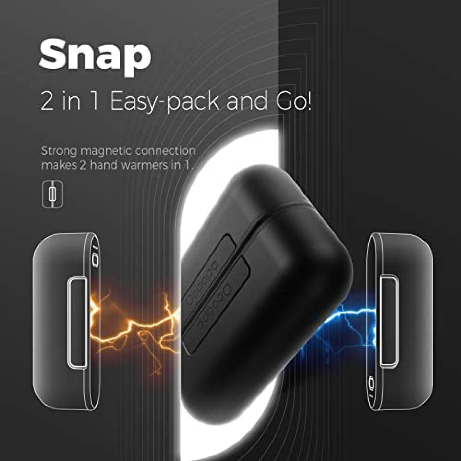 Calentador De Manos Recargable Ocoopa 2 Pack UTS-2 -Negro