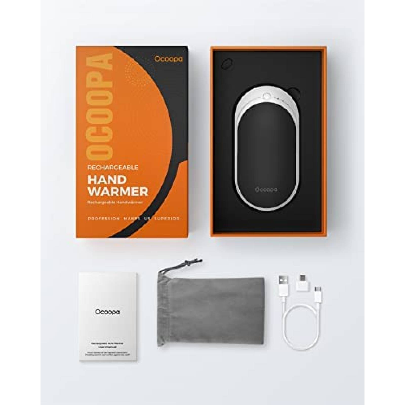 Calentador De Manos Recargable Ocoopa 2 Pack UTS-2 -Negro