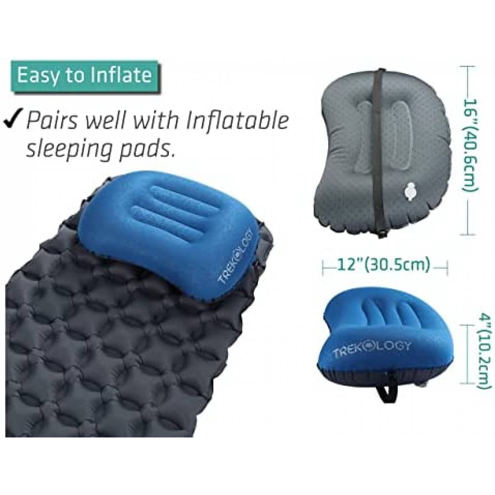 Paquete de Almohada TREKOLOGY Compacta Comoda -Azul